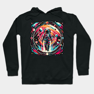 Astronaut Odyssey: Geometric Cosmos Hoodie